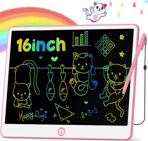 Vista 13 de Hockvill: Tableta de escritura LCD para niños de 8.8 pulgadas, juguetes para niñas y niños, pizarra para dibujar para niños de 3, 4, 5, 6, 7 años