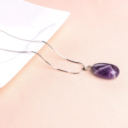 Vista 4 de iSTONE - Collar de plata de ley 925 con dije de lapislázuli para mujer, piedra preciosa natal con cadena de plata de 18 pulgadas