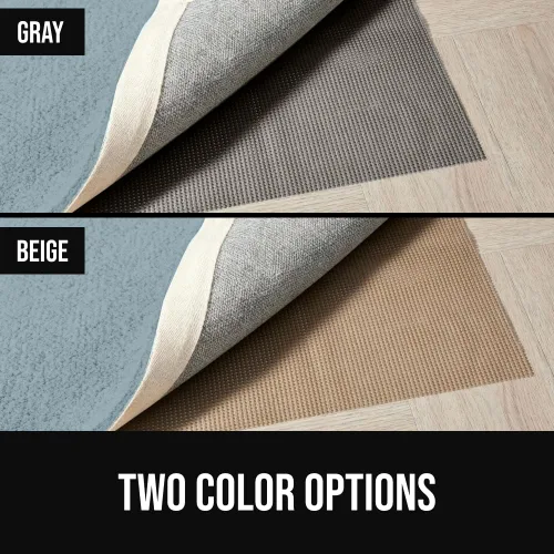 Vista 9 de GORILLA GRIP® Almohadilla de agarre gruesa de doble cara para suelos de madera dura, transpirable, antideslizante y antideslizante debajo de la Beige