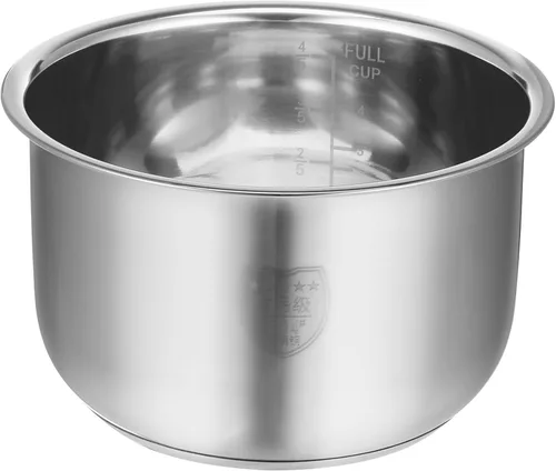 Vista 5 de Cabilock Inner Pot - Olla de cocina interior de 2 litros de acero inoxidable para arrocera de acero inoxidable, recipiente de repuesto para olla