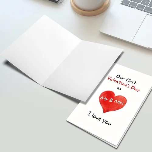 Vista 5 de Ogeby Primera tarjeta de San Valentín para parejas, dulce tarjeta de felicitación del primer día de San Valentín