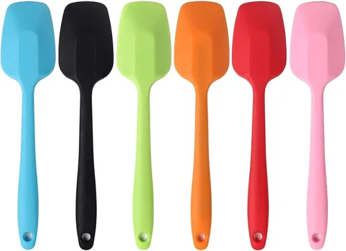 Vista 3 de 4 espátulas de cuchara estándar de 10.6 pulgadas + 6 espátulas de cuchara pequeña de 8.2 pulgadas