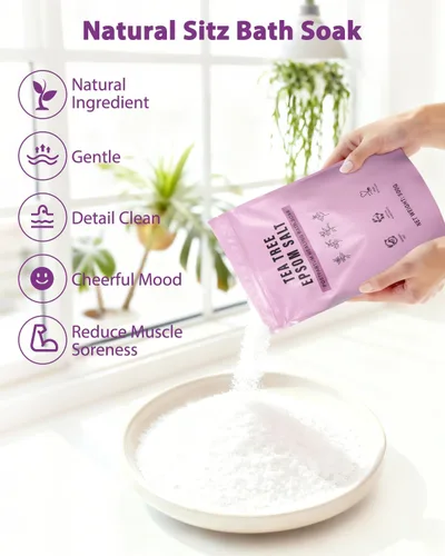 Vista 6 de Peri Bottle & Sitz - Juego de baño para cuidado posparto, bidé portátil y sales de baño para limpieza perineal Portable Bidet and Bath Salts for