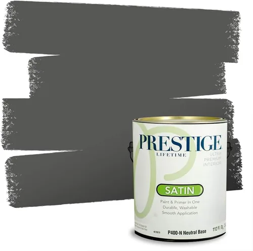 Vista 28 de PRESTIGE Paints - Pintura interior e imprimación en uno, 1 galón, cáscara de huevo, pimienta envejecida