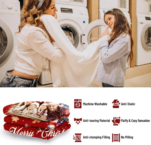 Vista 85 de Manta personalizada con imagen, manta personalizada con texto de fotos, manta de fotos personalizada para amiga, mamá y papá, regalos personalizados