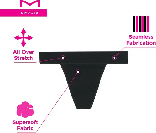 Vista 5 de Maidenform Women's Seamless, Long Leg Thong Panties, No Show Underwear, 3-Pack