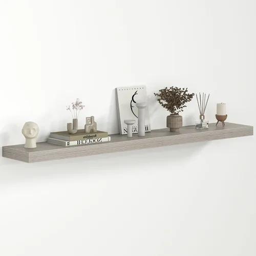 Vista 26 de Fun Memories Estantes flotantes – Estante de pared de 9.3 pulgadas de profundidad para decoración y almacenamiento – Estantería de exhibición