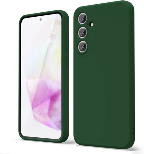 Vista 296 de oakxco Funda para teléfono Samsung Galaxy A12 con agarre de silicona líquida, linda delgada fina suave cubierta de gel de goma TPU lisa para mujeres