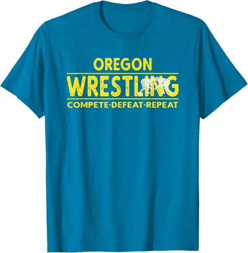 Vista 9 de Oregon Wrestling - Camiseta para competir, derrota, repetir