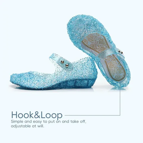 Vista 3 de YIBLBOX Zapatos de vestir de princesa con purpurina de Mary Jane para niñas