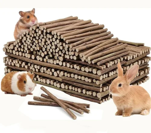 Vista 8 de WDEFUN 3 juguetes masticables de conejo, juguete de conejo colgante natural para masticar, golosinas para conejillos de indias, hámsters, jerbos