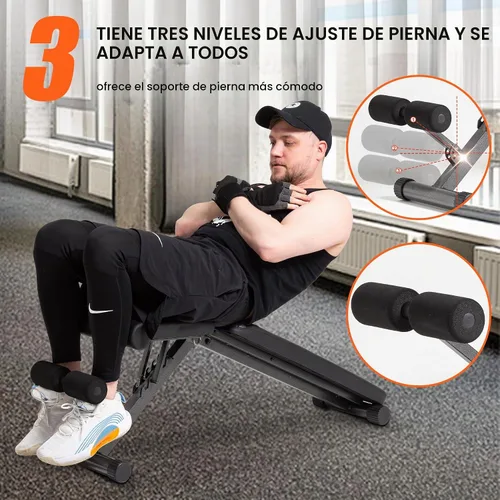 Vista 6 de BARWING Adjustable Foldable Portable Weight Bench for Home Gym,700-800LBS Flat Incline Decline Workout Bench for Full Body Workout Easy Assembly for