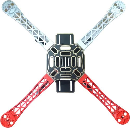 Vista 3 de ShareGoo F450 - Marco de avión multirotor de 4 ejes de 17.717 in, marco de dron, rueda con engranaje de deslizamiento de aterrizaje para kits