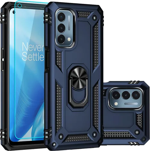 Vista 10 de Funda para OnePlus Nord N200 5G, con protector de pantalla, [grado militar] 16 pies, cubierta probada contra caídas con soporte magnético