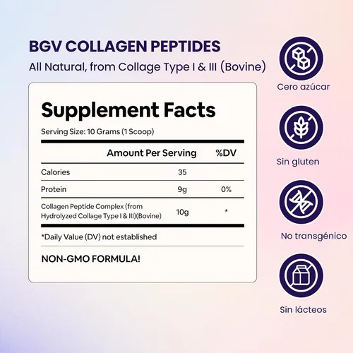 Vista 4 de Black Girl Vitamins Péptidos de colágeno en polvo - Colágeno para la piel, el cabello y las uñas - Polvo de colágeno hidrolizado sin sabor, libre