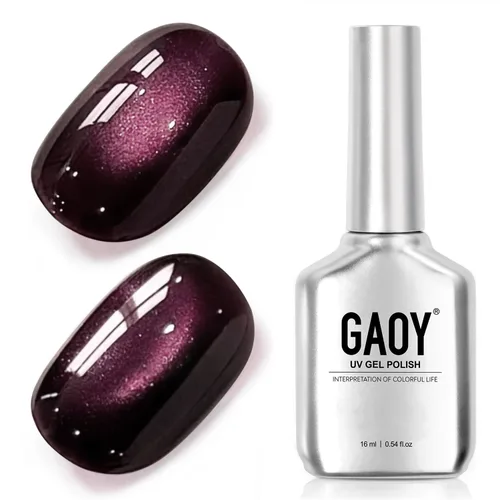 Vista 75 de GAOY Esmalte de uñas de gel Brown Cat Eye, 4629 azul ámbar, 0.5 fl oz Ámbar azul
