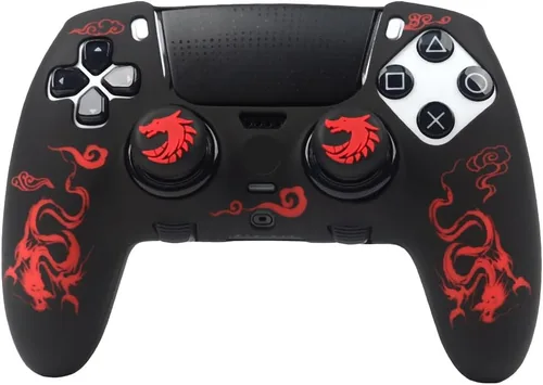 Vista 17 de RALAN Tiger - Fundas de silicona para controlador con 2 agarres para el pulgar, compatibles con PS5 Dualsense Edge Controller Play Station 5 Tigre