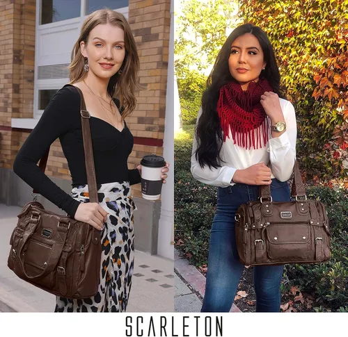 Vista 2 de Scarleton H1485 - Bolsos para mujer, bolsos y bolsos para mujer, bolso para mujer con múltiples bolsillos, H1485