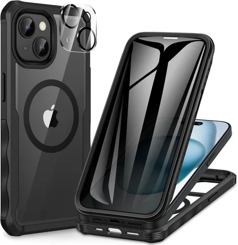 Vista 79 de CENHUFO Funda de privacidad para iPhone 11 Pro, funda de cuerpo completo con protector de pantalla de privacidad de vidrio templado 9H integrado