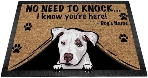 Vista 12 de Felpudo personalizado Peeking Dog Labrador No Need to Knock I Konw You're Here 23.6 x 15.7 pulgadas