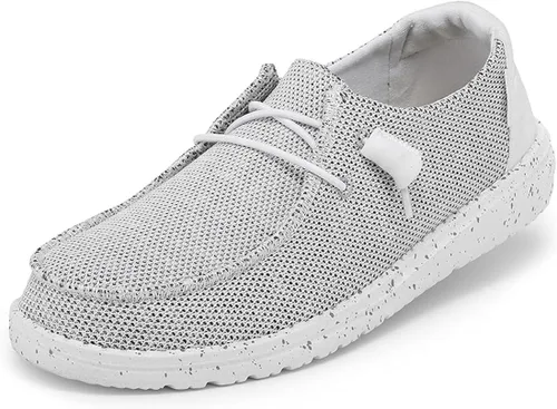 Vista 9 de HEYDUDE Women's Wendy Sox Slip On Shoe Textile Upper Sock Like Fit gris (Glacier Grey)