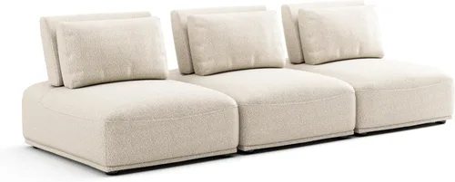 Vista 43 de Furniture of America Tatiana Modern Boucle - Sofá modular de 2 plazas con respaldo ajustable para sala de estar, oficina, combinación libre Boucle