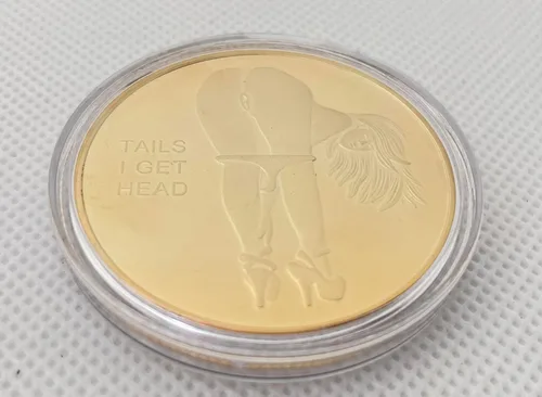 Vista 4 de NAKEAH Heads I Get Tail - Tails I Get Head Sexy Woman Coin!Adult Challenge Lucky Girl Monedas conmemorativas