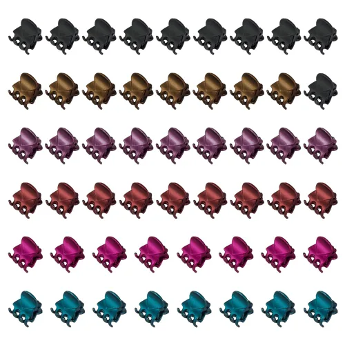 Vista 15 de 50 piezas de mini pinzas para el cabello, pinzas de agarre fuerte multifunción para flequillo. (Negro)