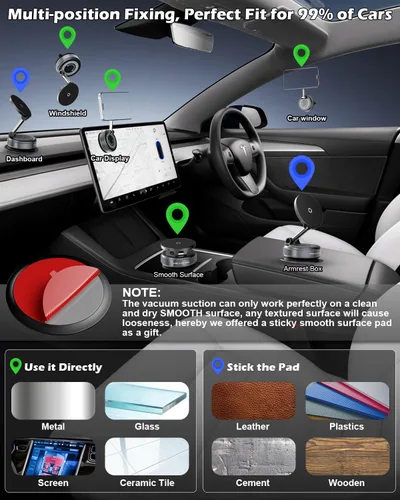 Vista 5 de CloudValley - Soporte magnético para teléfono cargador de coche con succión