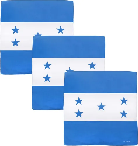 Vista 25 de Motique Accessories Juego de 3 bandanas grandes de algodón - Banderas del Caribe