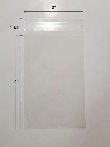 Vista 2 de UNIQUEPACKING 100 bolsas de celofán/celofán resellables transparentes de 3 x 4 pulgadas