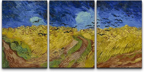 Vista 128 de wall26 Lienzo enmarcado para pared, juego de arte con flores de almendra de Vincent Van Gogh, naturaleza, ilustraciones de área silvestre, bellas