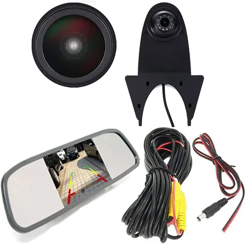 Vista 9 de 1280x720 píxeles 1000 líneas de TV tercera luz de freno cámara de marcha atrás lámpara de freno estacionamiento para Benz Sprinter vito Viano