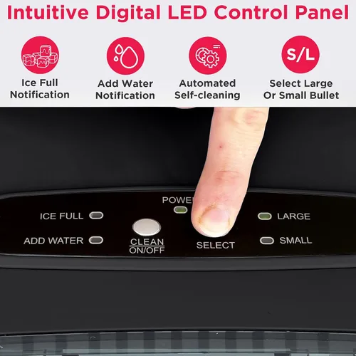 Vista 6 de Frigidaire - Máquina para hacer hielo, tamaño mediano