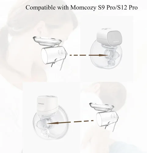 Vista 4 de Enlazador de extractor de leche portátil compatible con TSRETE/Kmaier/Eulumap/Momcozy S9/S12 piezas de repuesto para bomba de leche, accesorios
