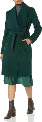 Vista 7 de Cole Haan - Abrigo de lana con cinturón para mujer – Abrigo clásicamente elegante para estilo durante todo el año Cinturón negro.