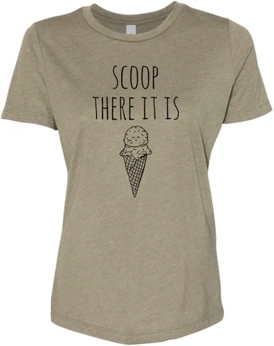 Vista 11 de Cute Women's Screen Printed Crew Neck Tee, Shirts With Sayings, Dusty Blue or Olive