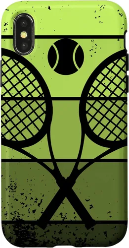 Vista 5 de Raqueta de jugador de tenis con cancha de pelota de tenis Vintage Retro Case para iPhone 17