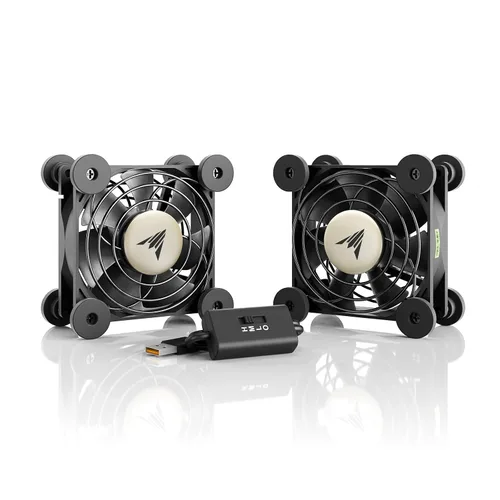 Vista 13 de AC Infinity MULTIFAN Mini, Ventilador USB Compacto de 40mm x 20mm, Certificado UL para Equipo VR, Acuario, Roku, Router, Raspberry Pi, Cosplay