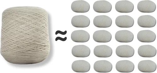 Vista 3 de 100% Hilo de Alpaca Baby para Tejer y Ganchillo - 1 Cono de Hilo Premium DK - Ligero, Hipoalergénico y Térmico Hecho en Perú - Ideal para Proyectos