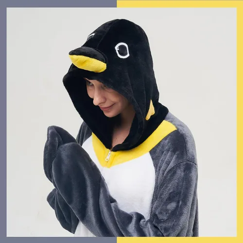 Vista 2 de GONAAP Unisex Adult Onesie Pajamas Animal One Piece Costume Cosplay Sleepwear