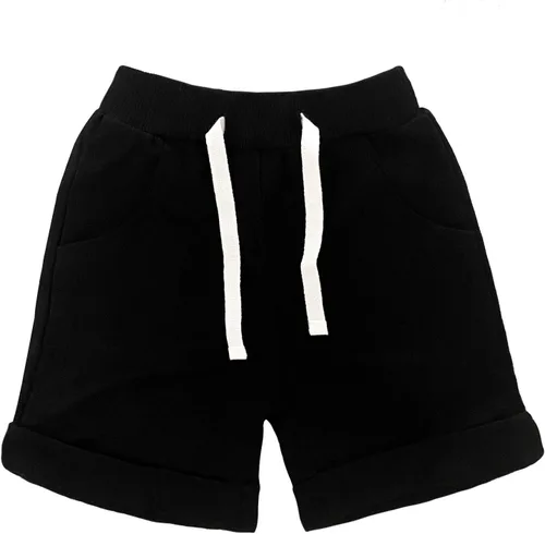 Vista 3 de SOBOWO Pantalones cortos deportivos de verano para bebés niños y niñas, paquete de 3 unidades, pantalones deportivos de algodón sólido, pantalones