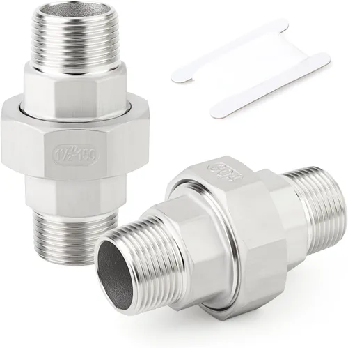 Vista 31 de TAISHER 1 pieza Unión de acero inoxidable 304, 2" NPT hembra, conexión de tubería fundida