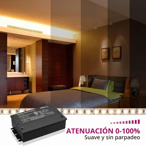 Vista 6 de EMITEVER Controlador LED regulable de 30 W, fuente de alimentación regulable Triac de 24 V, transformador de CA a CC para luz LED, compatible