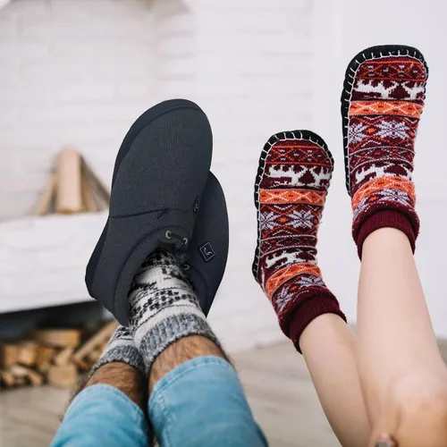Vista 8 de Pantuflas térmicas para hombres y mujeres: desgaste recargable para pies con 3 ajustes de temperatura que mantiene los pies calientes hasta 11 horas