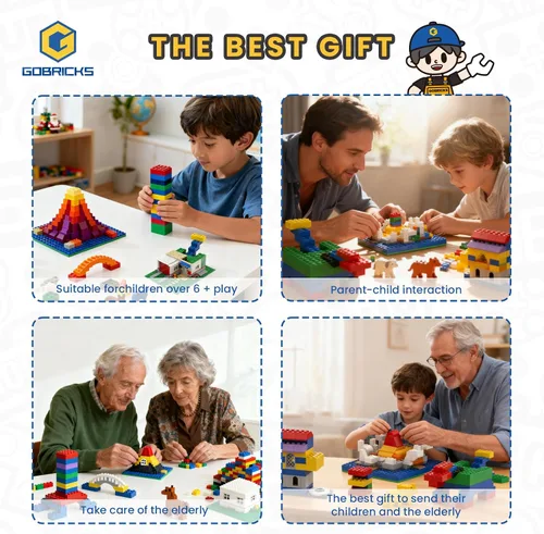 Vista 6 de 120 piezas de ladrillos de construcción clásicos a granel de 2 x 4, juego creativo, accesorios de juguete – 5 piezas de bloques de construcción