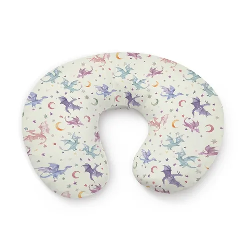 Vista 7 de Funda de almohada de lactancia con diseño de dragón de dibujos animados, unisex, diseño de nube, estrella, luna, castillo, funda de almohada