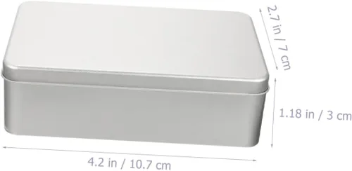 Vista 3 de TOYANDONA Caja de almacenamiento de dados de 8 piezas, mini contenedores con tapa, caja de dados de metal, soportes de metal, caja organizadora