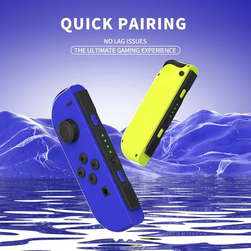 Vista 2 de Joy Cons for Switch Controllers, Wireless Joy Con Replacement Compatible for Switch Joycons, Left and Right Switch Controller Joycon Support Sports
