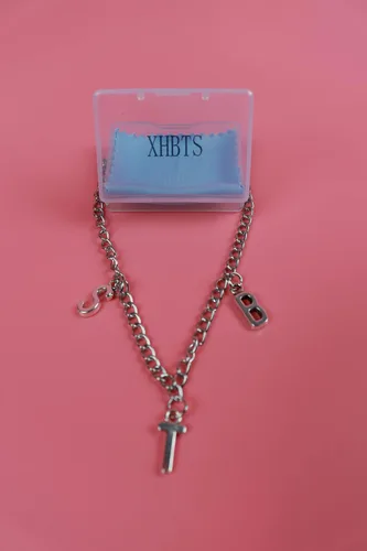 Vista 6 de XHBTS Collar Bangtan Boys Army B.T.S. Colgante y pulsera con mini paño y mini caja